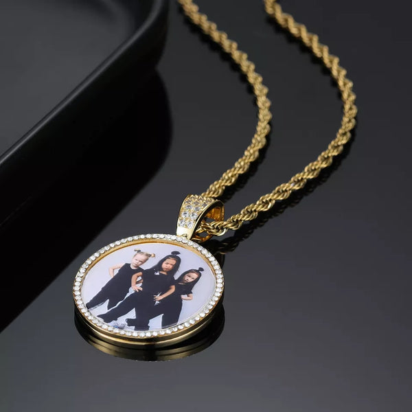 Personalized Custom Made Photo Circle Necklace