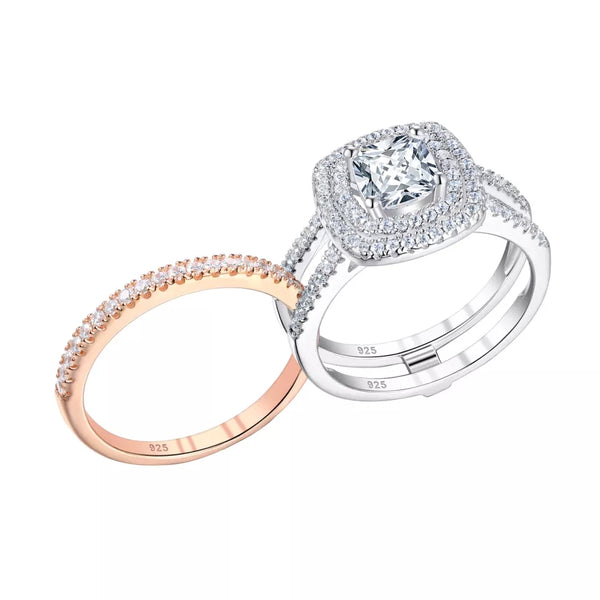 Sterling Silver Women's Wedding Ring Set HNS Studio Canada
