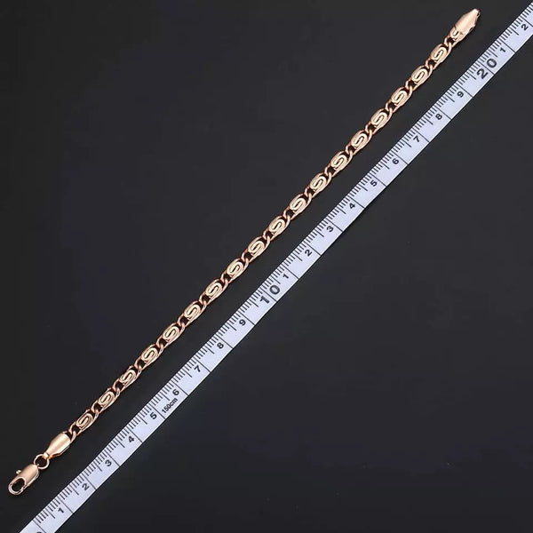 Rose Gold Snail Chain Bracelet Anklet