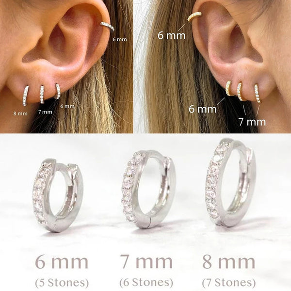Sterling Silver Huggie Hoop Earrings