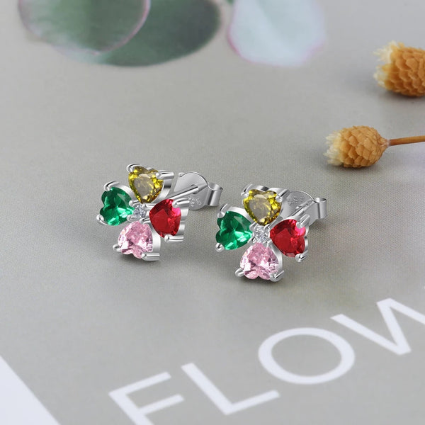 Kids birthstones earrings for Mom HNS Studio Canada