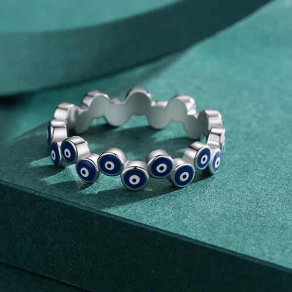 Evil Eye Sterling Silver Ring HNS Studio Canada
