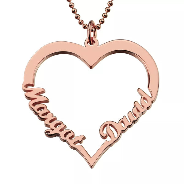Custom Couple Name Necklace Sterling Silver HNS Studio Canada