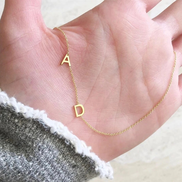 Sideways Letter Necklace HNS Studio Canada