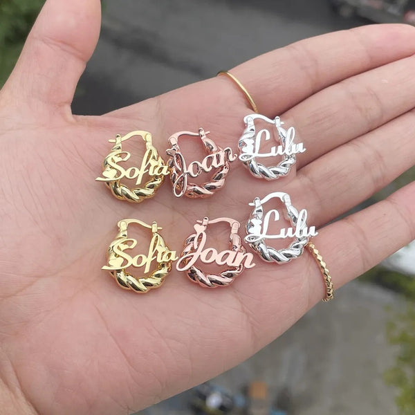 Kids Name Earrings HNS Studio Canada