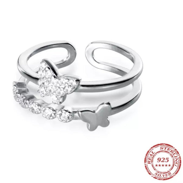Butterfly Sterling Silver Open Ring HNS Studio Canada