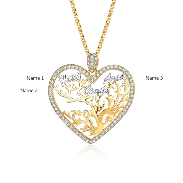 Tree of Life Names Necklace HNS Studio Canada 