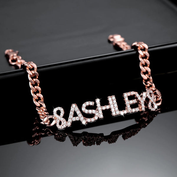 Personalized Iced Out Bling Name Bracelet
