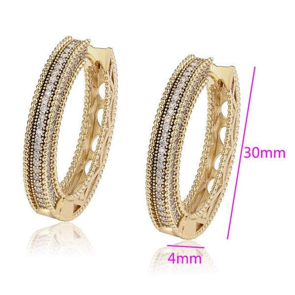 14K gold plated hoops HNS Studio Canada