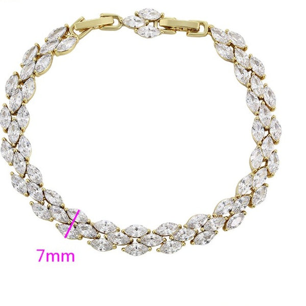 14K Gold Filled Cubic Zirconia Tennis Bracelet HNS Studio Canada
