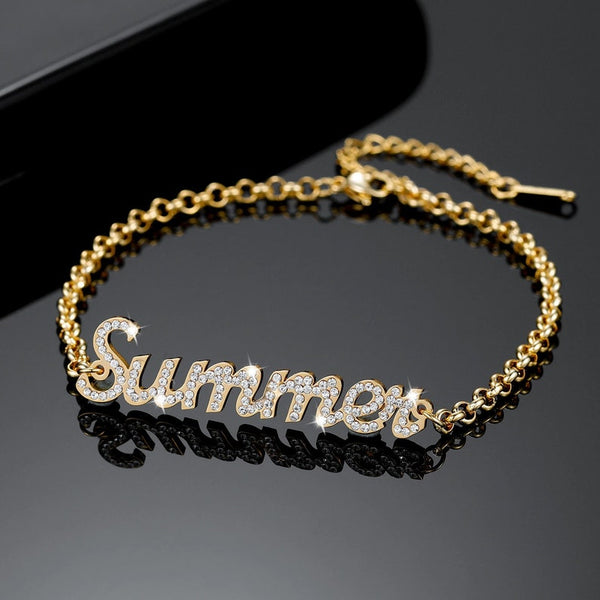 Personalized Iced Out Bling Name Bracelet HNS Studio Canada