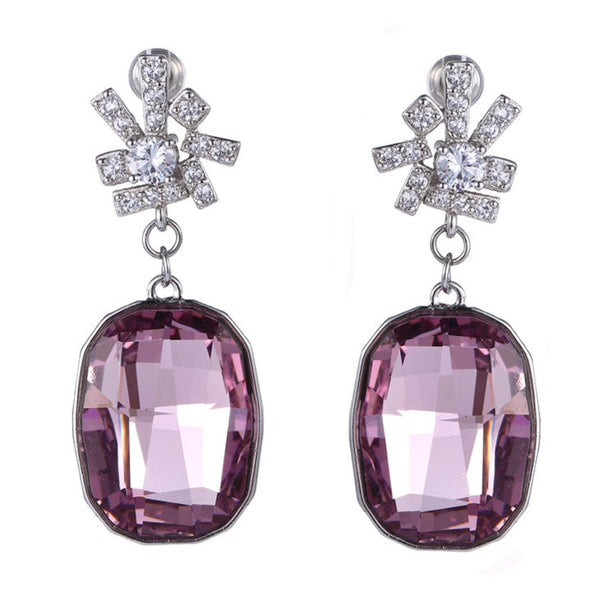 Classic Crystal Rose Earrings HNS Studio Canada