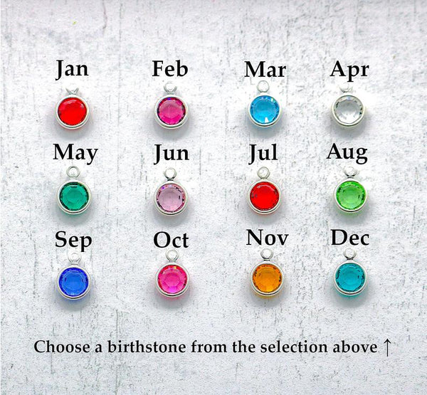 Family Tree Keychain with Birthstones  HNS Studio