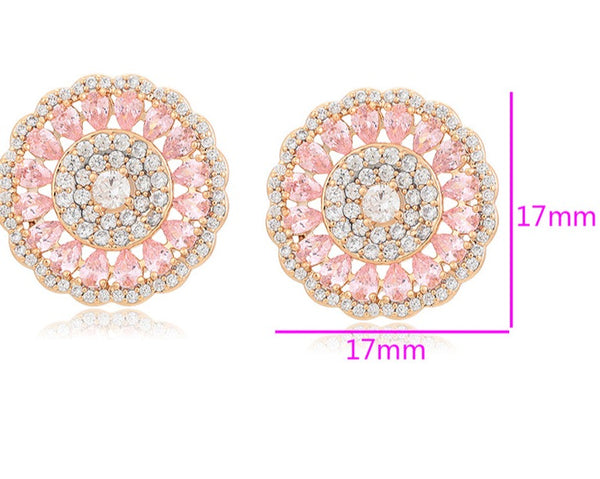 Two Toned Big Studs- Gold Plated HNS Studio Canada