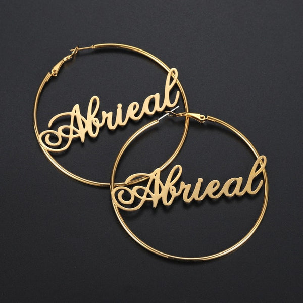 Personalized Hoop Name Earrings