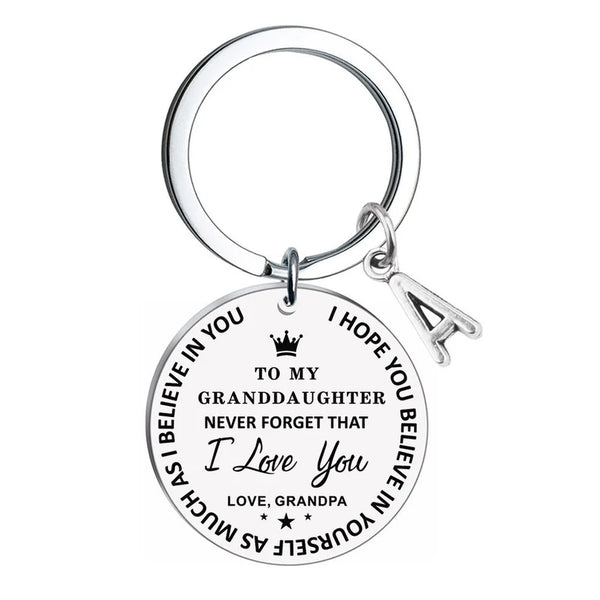 To My Granddaughter/Grandson Keychain