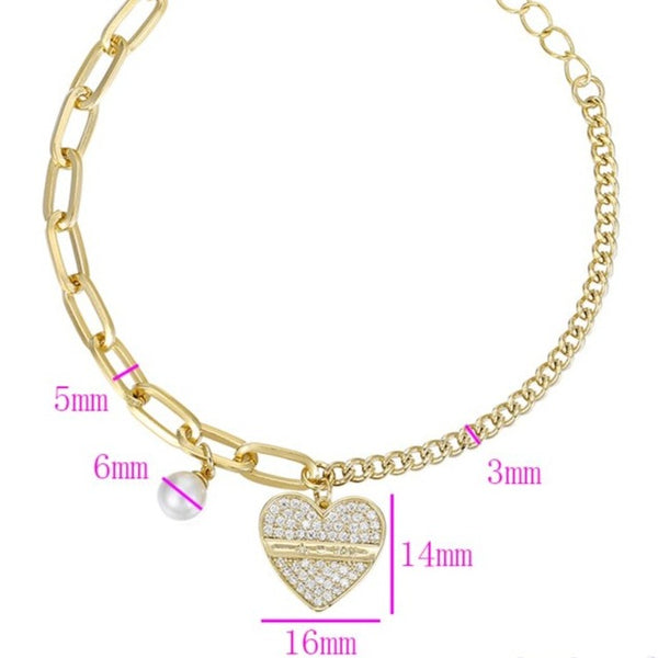 14k Gold Filled Heart Bracelet HNS Studio Canada