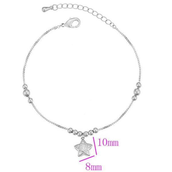 Dainty Silver Star Charm Bracelet HNS Studio Canada