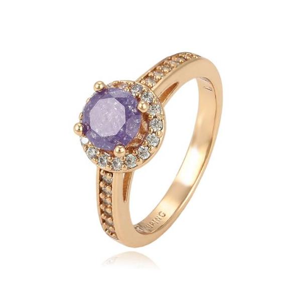 18K Gold plated Amethyst Ring - HNS Studio