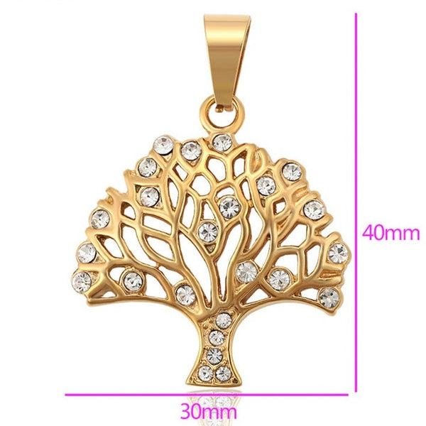 Tree of Life Pendant Necklace 24K Gold plated HNS Studio Canada