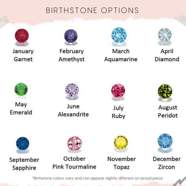 Personalized Initial Birthstone Ring HNS Studio Canada