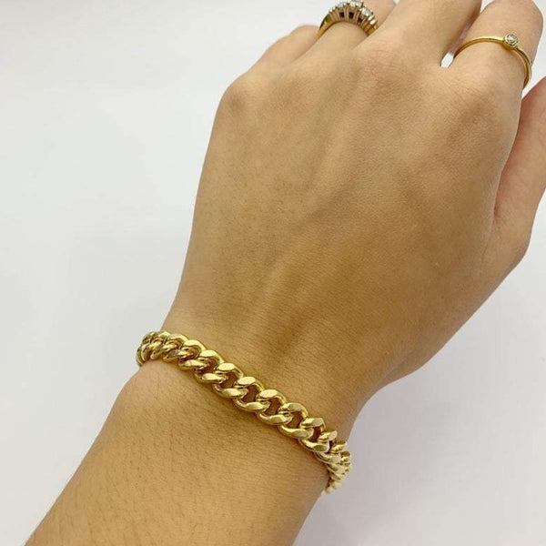 Gold  Curb Chain Bracelet
