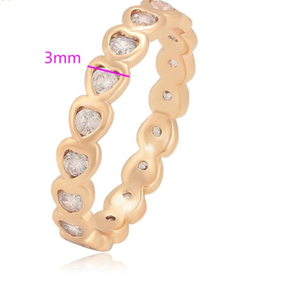 18k Gold Plated Heart Ring Band HNS Studio Canada