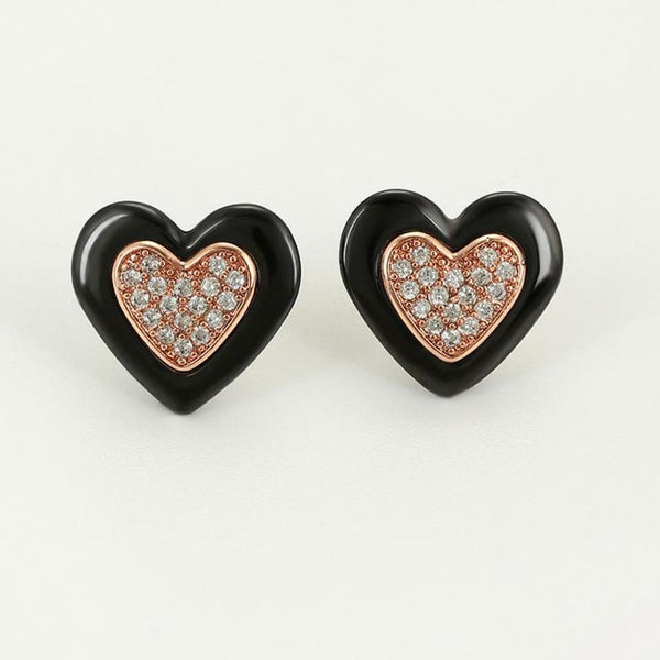Rose Gold Filled Big Heart Studs HNS Studio Canada