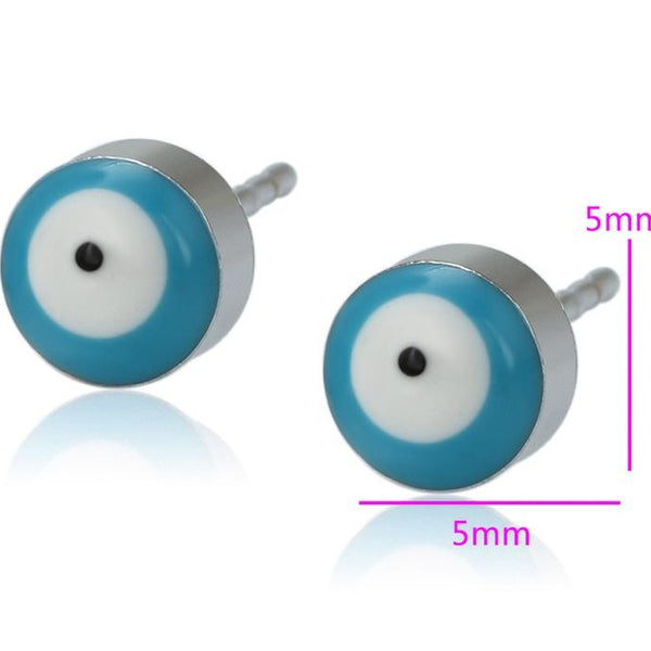 Blue Evil eye earrings