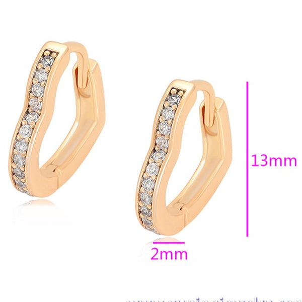 18K Gold Plated Heart Hoop Earrings HNS Studio Canada