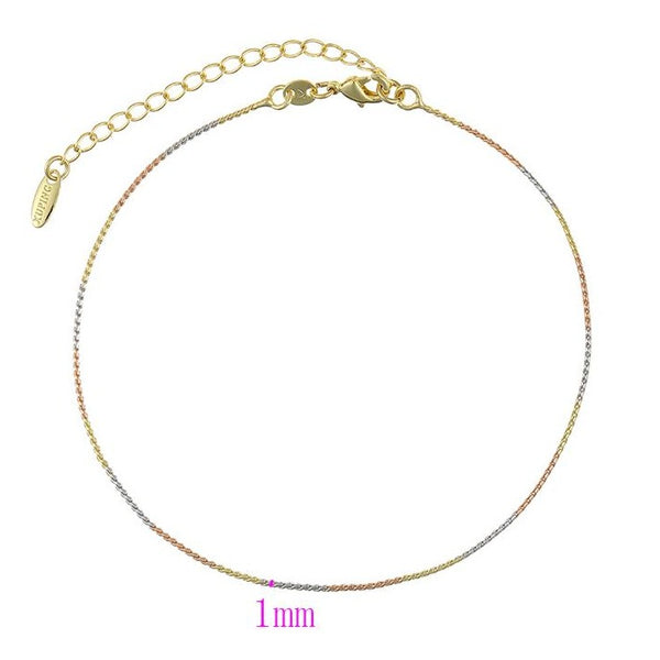 Tricolour Simple Anklet HNS Studio Canada