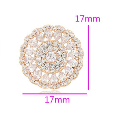 Two Toned Big Studs- Gold Plated HNS Studio Canada