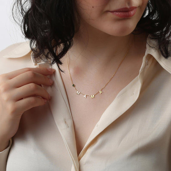 Mama Necklace with Birthstone HNS Studio Canada