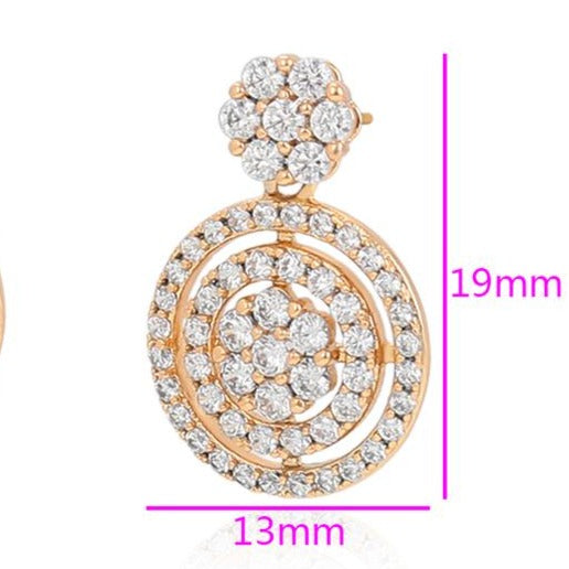 Gold Drop Earrings , 18K Gold Plated HNS Studio Canada