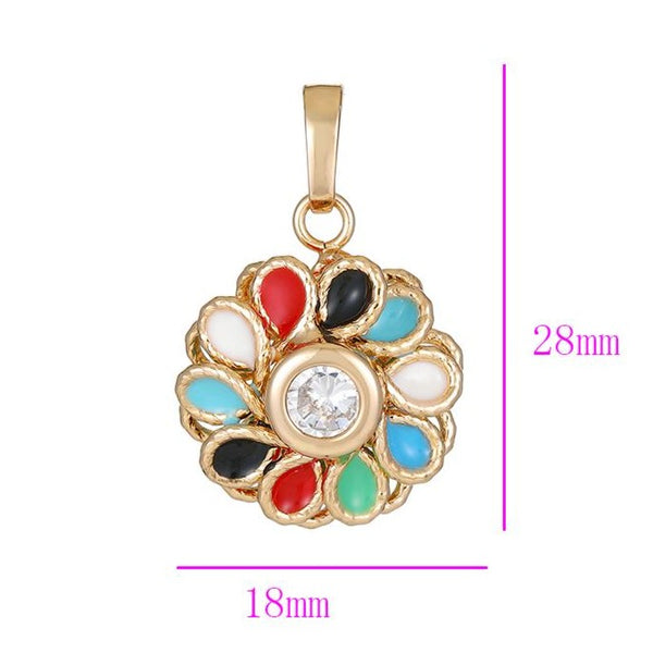Multicolor Stones Pendant Necklace HNS Studio Canada