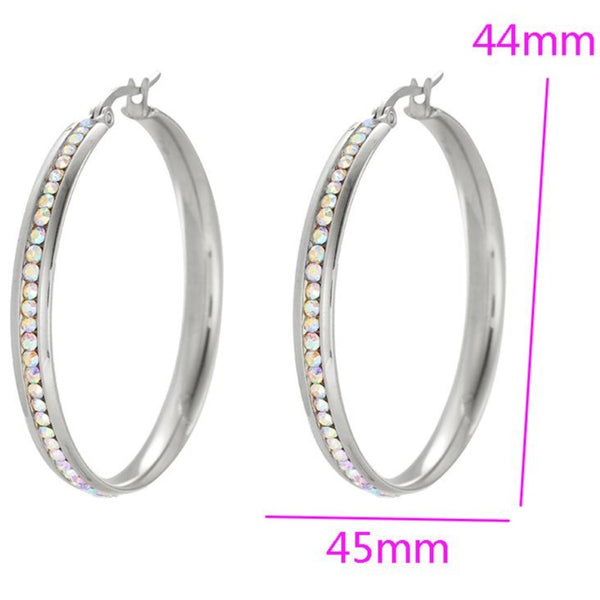 Silver Hoop Earrings HNS Studio Canada