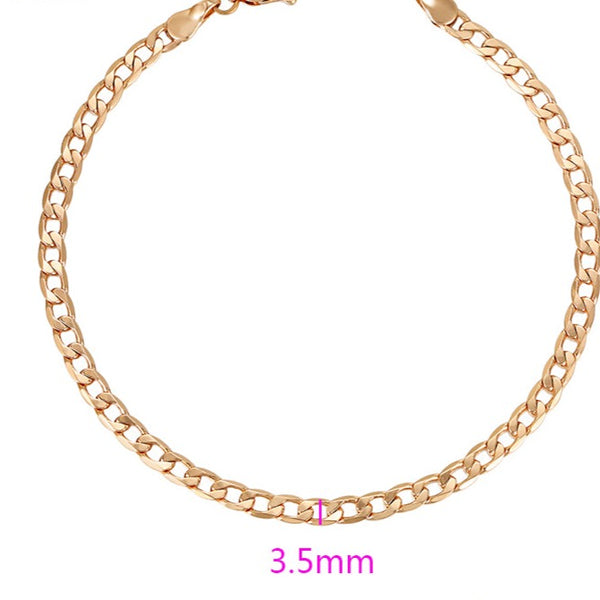 18k Gold Plated Curb Chain Bracelet HNS Studio Canada