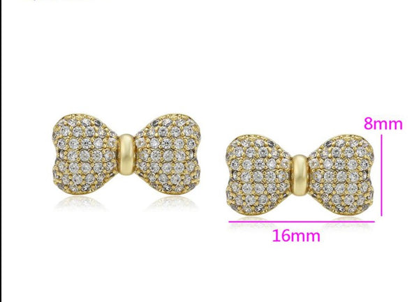 14K Gold Filled Bow Studs HNS Studio Canada
