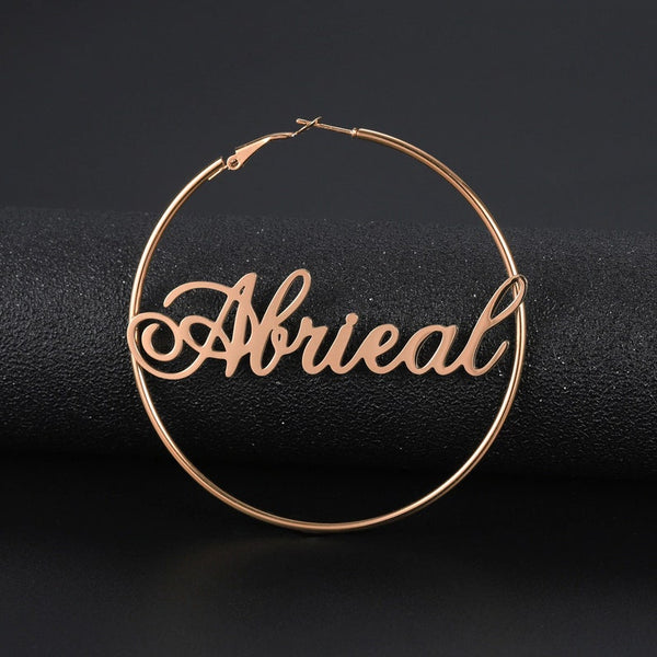 Personalized Hoop Name Earrings