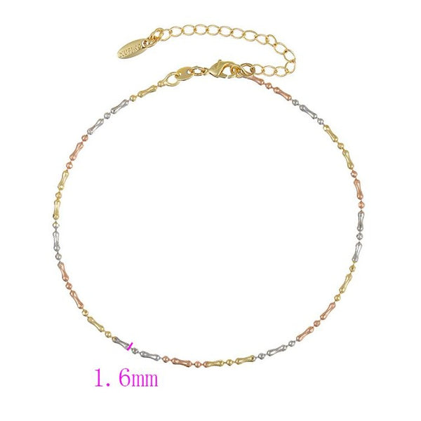 Tricolour Simple Anklet HNS Studio Canada