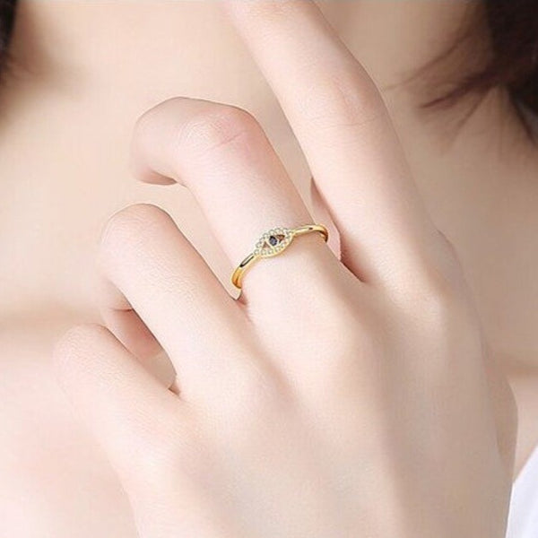 Evil Eye Sterling Silver Ring HNS Studio Canada