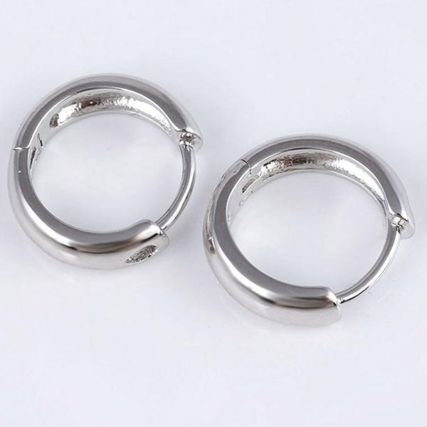 Silver Chunky Hoop Earrings  HNS Studio Canada