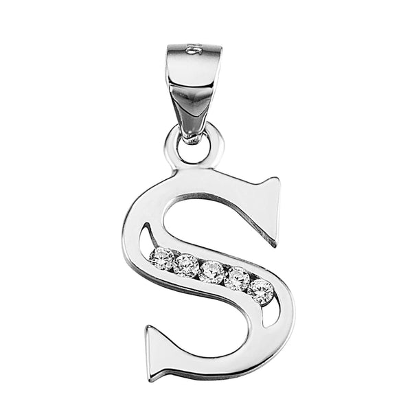 Sterling Silver Initial Pendant Necklace