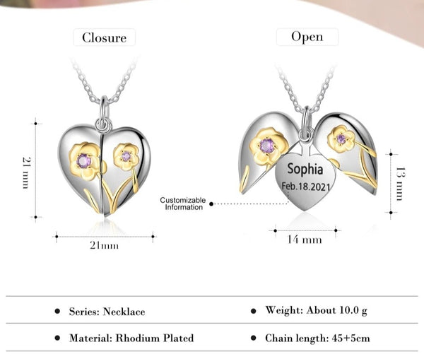 Personalized Heart Necklace HNS Studio Canada
