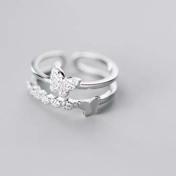 Butterfly Sterling Silver Open Ring HNS Studio Canada