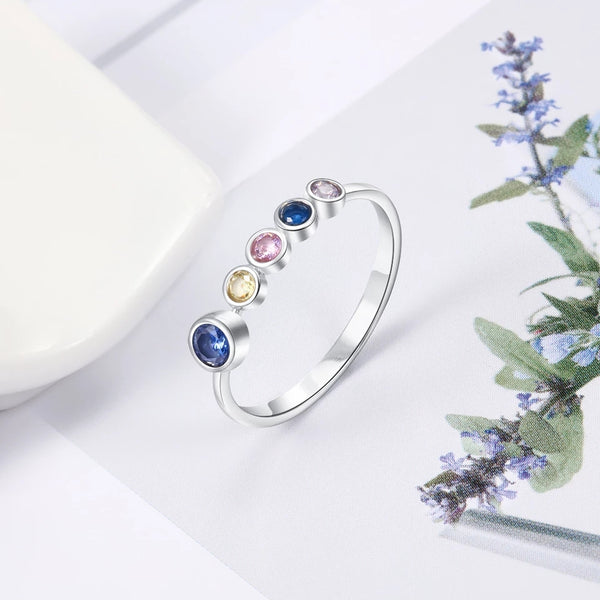 Family Ring with Birthstones HNS Studio Canada