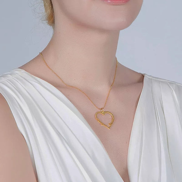 Custom Couple Name Necklace Sterling Silver HNS Studio Canada