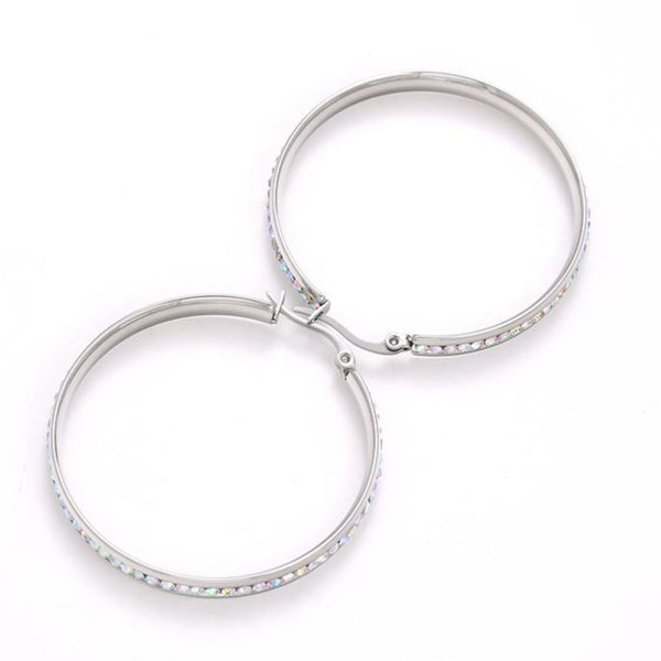 Silver Hoop Earrings HNS Studio Canada