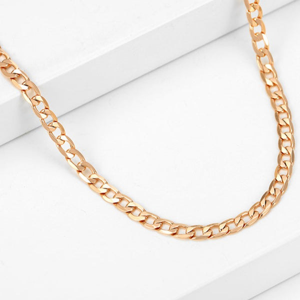18k Gold Filled Curb Chain Necklace HNS Studio Canada