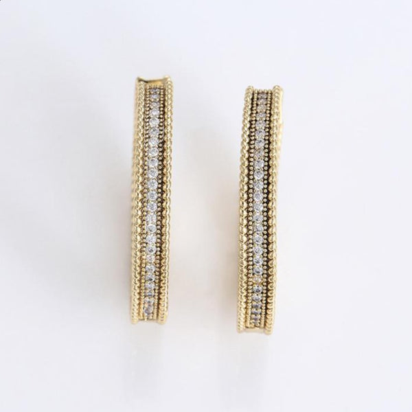 14K gold plated hoops HNS Studio Canada